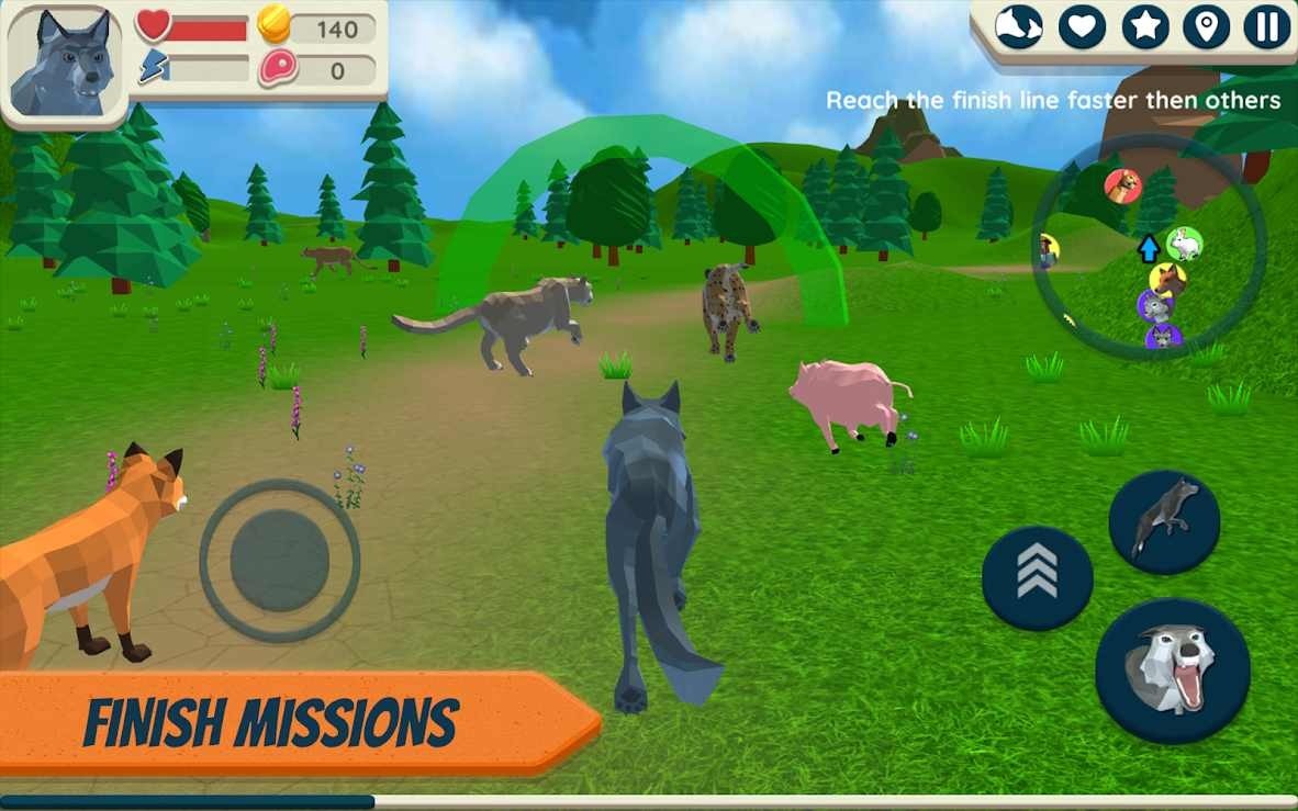 Ұģֻ(Wolf Simulator Wild Animals 3D) v1.0524 ׿ 0