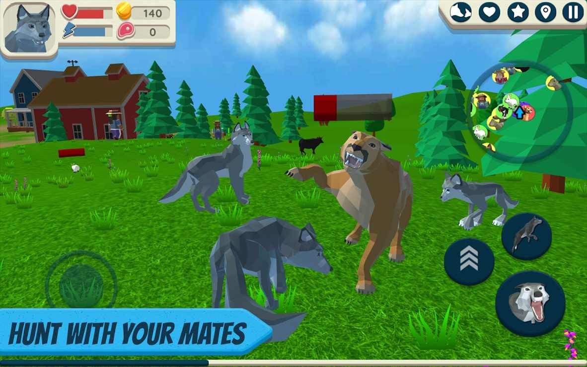 Ұģֻ(Wolf Simulator Wild Animals 3D) v1.0524 ׿ 2